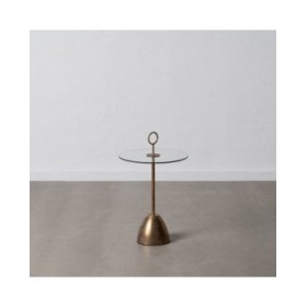 Tavolo aggiuntivo Dorato Cristallo Ferro 40 x 40 x 66 cm