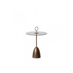 Tavolo aggiuntivo Dorato Cristallo Ferro 50 x 50 x 75,5 cm