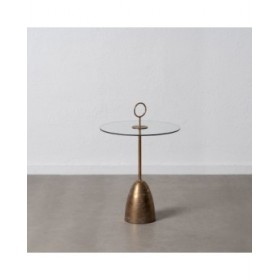 Tavolo aggiuntivo Dorato Cristallo Ferro 50 x 50 x 75,5 cm