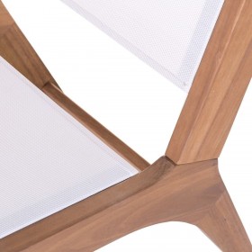 Sedia da giardino Nina 50 x 64 x 75 cm Bianco Acacia
