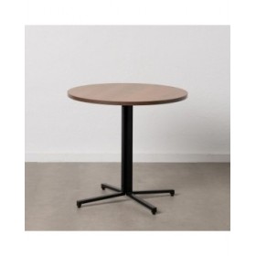 Tavolo Nero Naturale Legno MDF 80 x 80 x 75 cm