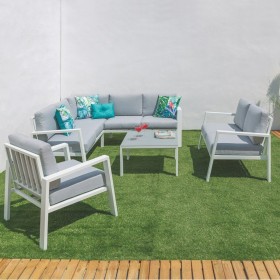 Divano da Giardino Thais 195 x 195 x 73,6 cm Alluminio