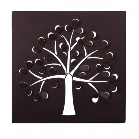 Quadro Albero 29,85 x 2,5 x 29,85 cm Metallo Marrone