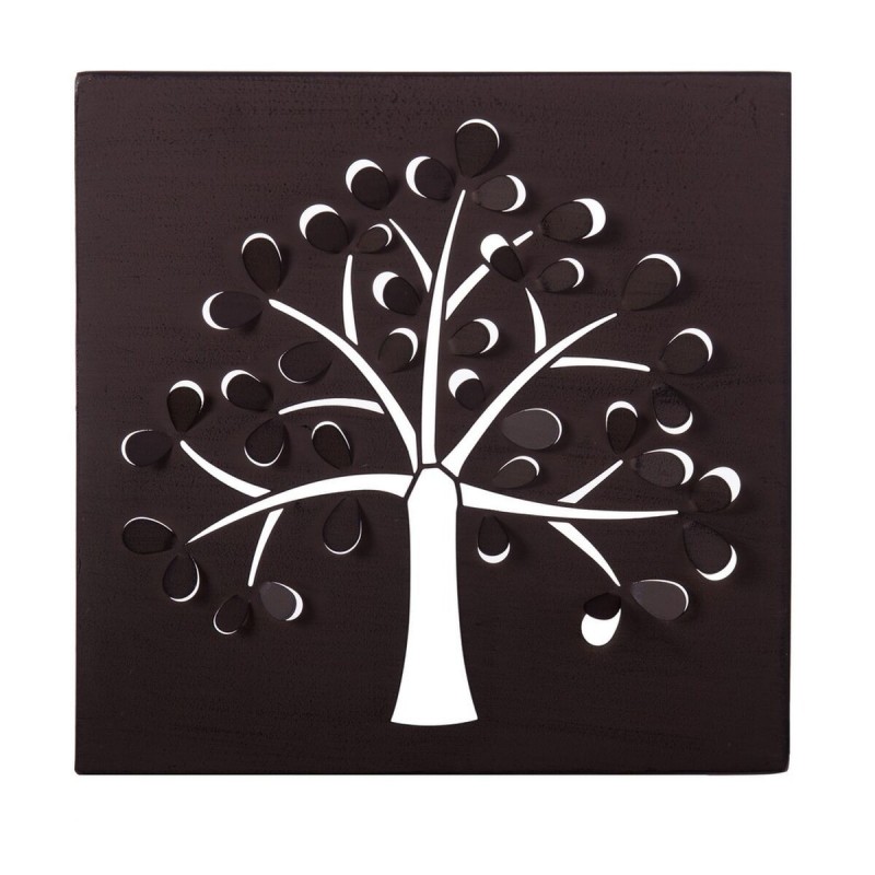 Quadro Albero 29,85 x 2,5 x 29,85 cm Metallo Marrone