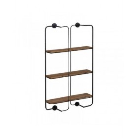 Scaffale Marrone Nero Ferro 47,5 x 13 x 89 cm