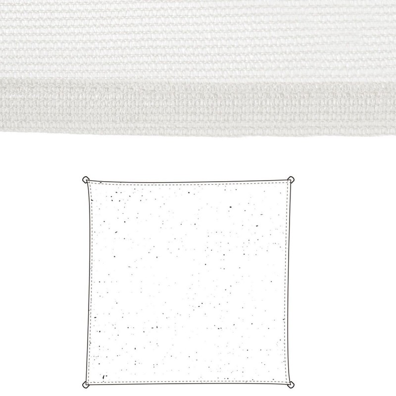 Vele parasole Tenda 3 x 3 m Bianco Polietilene 300 x 300 x 0,5 cm