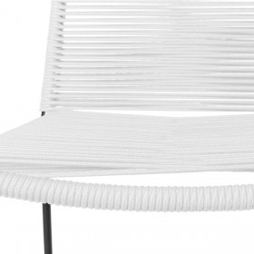 Sedia da giardino Antea 57 x 61 x 90 cm Corda Bianco