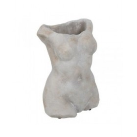Vaso Grigio Cemento Busto 19 x 13,5 x 27 cm