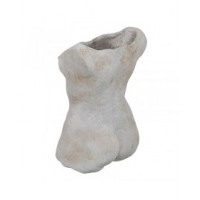 Vaso Grigio Cemento Busto 19 x 13,5 x 27 cm