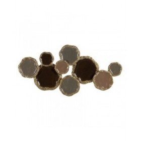 Decorazione da Parete Geometrico Marrone Dorato Ferro 118,7 x 6,4 x 56,5 cm