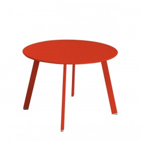 Tavolo aggiuntivo Marzia 60 x 60 x 42 cm Rosso Acciaio