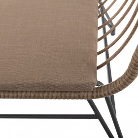 Poltrona da giardino Ariki 121 x 62 x 76 cm rattan sintetico Acciaio Grafite