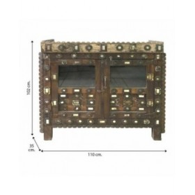 Credenza Alexandra House Living Legno Riciclato 35 x 102 x 110 cm