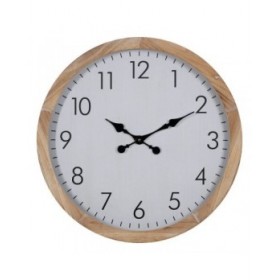 Orologio da Parete Bianco Legno 60 x 60 x 6,5 cm
