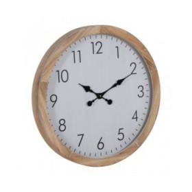 Orologio da Parete Bianco Legno 60 x 60 x 6,5 cm