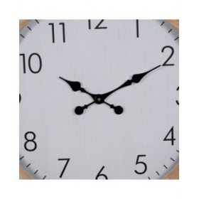 Orologio da Parete Bianco Legno 60 x 60 x 6,5 cm