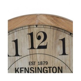 Orologio da Parete Naturale Legno Cristallo 60 x 60 x 6,5 cm