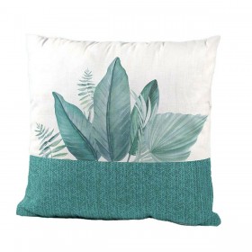 Cuscino Blue jungle Foglia della pianta 45 x 10 x 45 cm