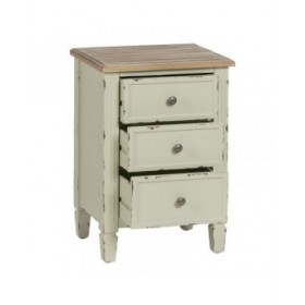 Comodino Beige Naturale Legno di abete DMF 45 x 35 x 65 cm