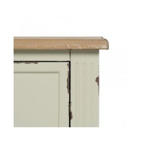 Comodino Beige Naturale Legno di abete DMF 45 x 35 x 65 cm