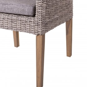 Sedia da giardino Patsy Grigio Legno Rattan 58 x 63 x 86 cm