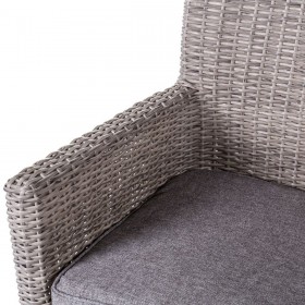 Sedia da giardino Patsy Grigio Legno Rattan 58 x 63 x 86 cm