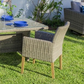 Sedia da giardino Patsy Grigio Legno Rattan 58 x 63 x 86 cm