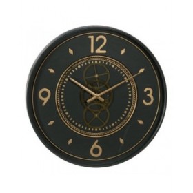 Orologio da Parete Verde Dorato Ferro 55 x 8,5 x 55 cm