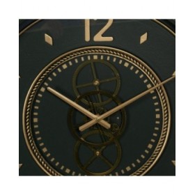 Orologio da Parete Verde Dorato Ferro 55 x 8,5 x 55 cm