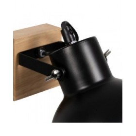 Applique da Parete Nero Beige Legno Ferro 220-240 V 21 x 14 x 17 cm