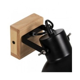 Applique da Parete Nero Beige Legno Ferro 220-240 V 21 x 14 x 17 cm