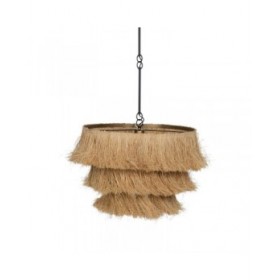 Lampadario Beige Naturale Metallo 48,5 x 48,5 x 42 cm