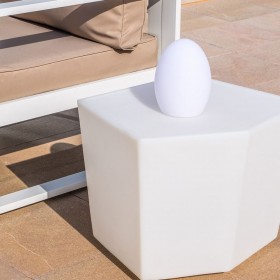 Lampada da tavolo Yaiza Bianco Poliuretano 14 x 14 x 19 cm