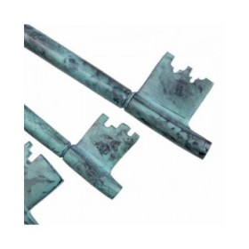 Statua Decorativa Alexandra House Living Alluminio Chiavi 3 x 28 x 10 cm