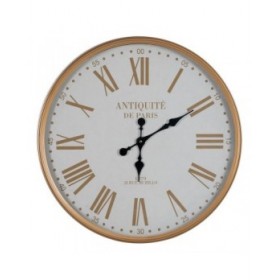 Orologio da Parete Bianco Naturale Ferro 60 x 60 x 6 cm