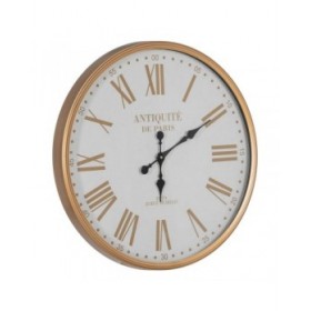 Orologio da Parete Bianco Naturale Ferro 60 x 60 x 6 cm