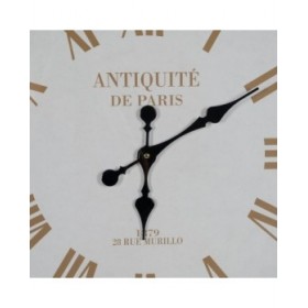 Orologio da Parete Bianco Naturale Ferro 60 x 60 x 6 cm