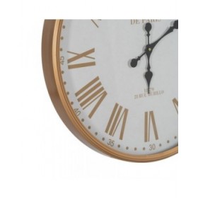Orologio da Parete Bianco Naturale Ferro 60 x 60 x 6 cm