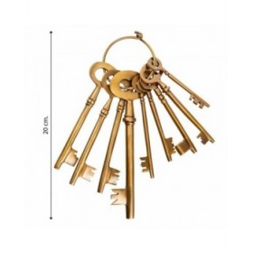 Statua Decorativa Alexandra House Living Ottone Chiavi 3 x 20 x 10 cm