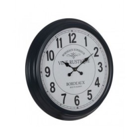 Orologio da Parete Bianco Nero Ferro 70 x 70 x 6,5 cm