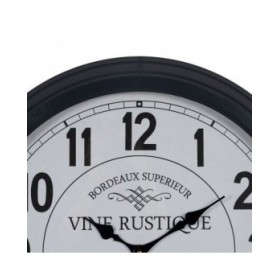 Orologio da Parete Bianco Nero Ferro 70 x 70 x 6,5 cm