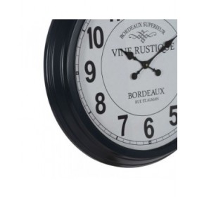 Orologio da Parete Bianco Nero Ferro 70 x 70 x 6,5 cm