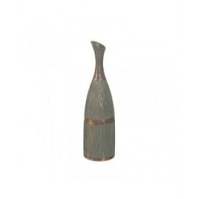 Vaso Verde Dorato Poliresina 13,5 x 13,5 x 49 cm