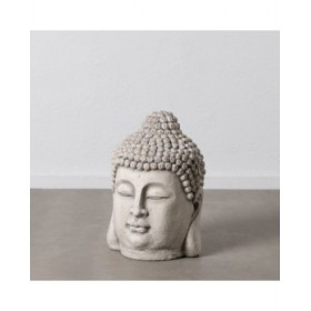 Scultura Grigio Argilla Fibra 45,5 x 45,5 x 64 cm Buddha