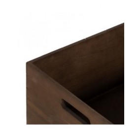 Set di Scatole Decorative Marrone Naturale Legno di paulownia 44 x 31 x 18 cm (3 Pezzi)