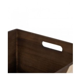 Set di Scatole Decorative Marrone Naturale Legno di paulownia 44 x 31 x 18 cm (3 Pezzi)