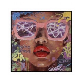 Quadro Tela Donna 100 x 3,5 x 100 cm
