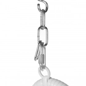 Sedia da giardino sospesa Dido Bianco Rattan 82 x 84 x 132 cm