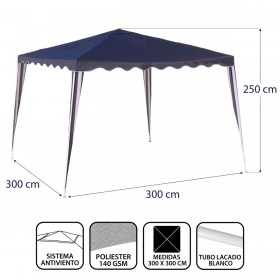 Pergola Poliestere Acciaio 300 x 300 x 245 cm