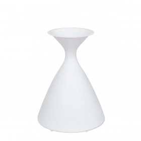Base   Nadia Tavolo Bianco Alluminio 56 x 56 x 75 cm
